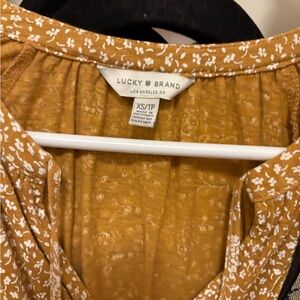 Lucky Brand Golden Floral Top